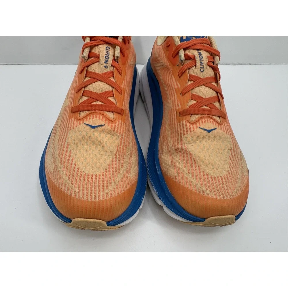 Hoka One One Youth Clifton 9 Running Comfort Orange Shoes 1131170 VOIM, 7 MD